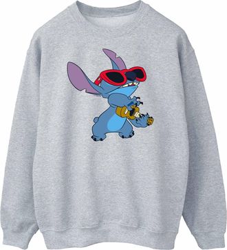 Disney Heren Lilo en Stitch Gitaar Sweatshirt (Sportgrijs)