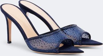 Gianvito Rossi Rania embellished mesh mules