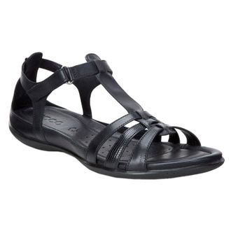 Ecco Ecco Flash Leather Womens Flats Sandals - Black - Size:UK 8-8.5
