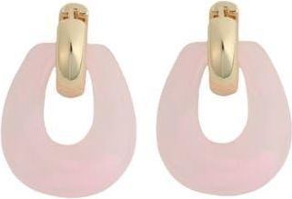 Panacea Pink Resin Doorknocker Drop Huggie Hoop Earrings at Nordstrom Rack