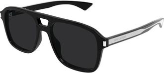 Saint Laurent SL 881 Zonnebrillen - Heren - Zonnebrillen - Zwart - 55 MM - Nylon - Accessoires