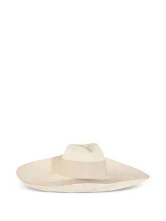 Catarzi leather-band panama hat - women - Panama Hat Plant - 56 - Neutrals