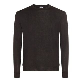 Malo Black Wool And Silk Jumper