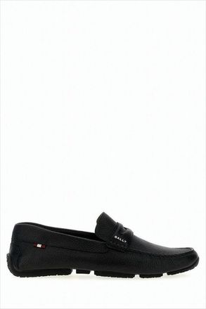 Bally Textured Black Leather Loafer