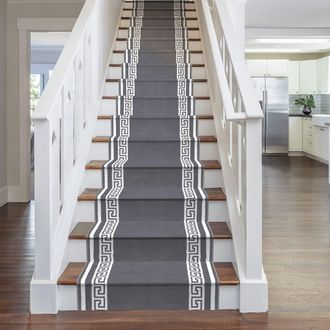 Runrug Grey Key Stair Carpet Runner | Size: 70 cm x 630 cm