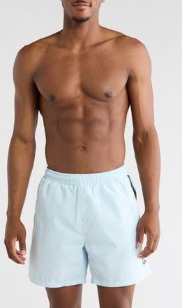 BOSS Dolphin Swim Trunks in Light/Pastel Blue at Nordstrom Rack, Size Xx-Large