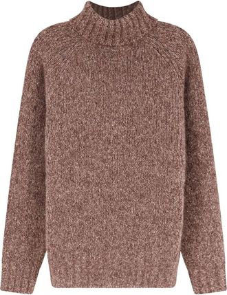 Brunello Cucinelli Kashmir en zijde coltrui - Heren - Truien - Bruin - Maat: XL Zijde