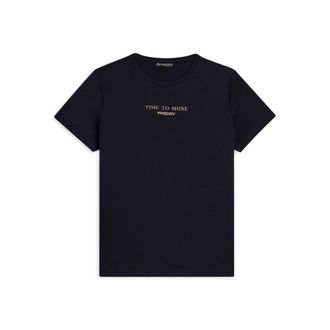 Freddy T-shirt da donna comfort con stampa dorata