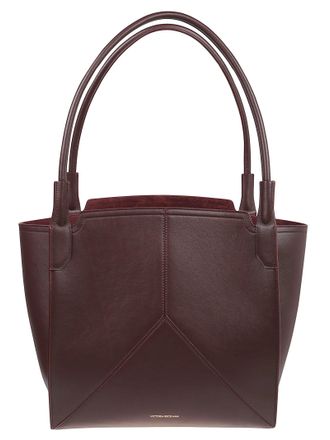 Victoria Beckham Small Victoria Geometric Leather Tote Bag