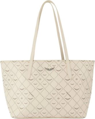 Zadig&Voltaire Tote Bags, female, White, Size: ONE SIZE Monogram Shopper Bag