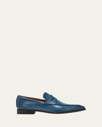 Berluti Mens Andy Calfskin Penny Loafers