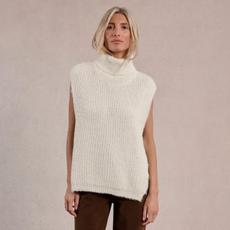 Molly Bracken Mouwloze trui met rolkraag, tricot