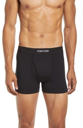 Tom Ford 2-Pack Stretch Cotton & Modal Jersey Boxer Briefs in Black at Nordstrom, Size Small