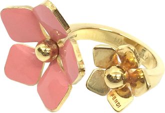 Fendi Gold Brass Band Ring (Pre-Owned)