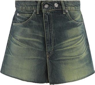 Our Legacy Denim Mini Rok met Vintage Effect - Dames - Spijkerrokken - Blauw - XS - Denim - Rokken