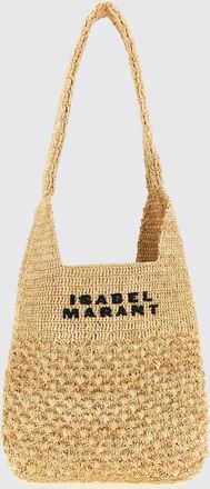 Isabel Marant Borsa Praia Isabel Marant in rafia con logo ricamato
