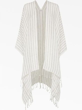 Brunello Cucinelli Womens Off White Linen Scarf