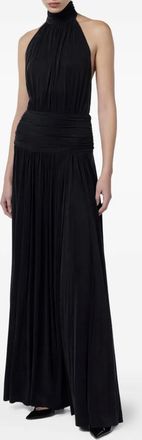 Elisabetta Franchi Abito lungo drappeggiato - Nero