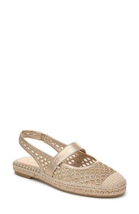 Naturalizer Jolie Slingback Espadrille Flat in Gold Metallic Multi at Nordstrom, Size 10.5
