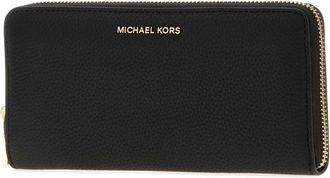 Michael Kors Womens Lg Slim Za Continental Black Cow Leather Borse A Mano Bag