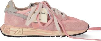 Autry Pink Lace Up Sneakers