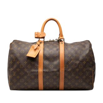 Louis Vuitton Pre-owned Womens Monogram Keepall 45 - Tan Textile - One Size