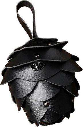 Generic NYSDM Pinecone Shaped Handbag Vintage Women PU Strawberry Metal Studded Coin Purse Lipstick Cosmetics Headphone Storage Bag