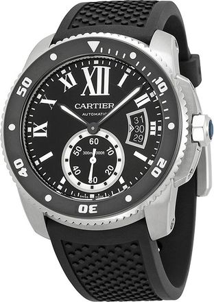 Cartier Pre-owned Cartier Calibre de Cartier Automatic Black Dial Mens Watch W7100056