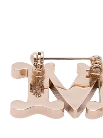 Max Mara Facella Brooch - Gold