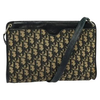 Dior Pre-owned Cross Body Bags, female, Multicolor, Size: ONE SIZE Pre-owned Vintage Trotter Canvas Shoulder Bag