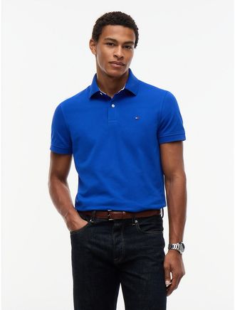 Tommy Hilfiger Mens Regular Fit Stretch Pique Tommy Polo - Cobalt - XXXL