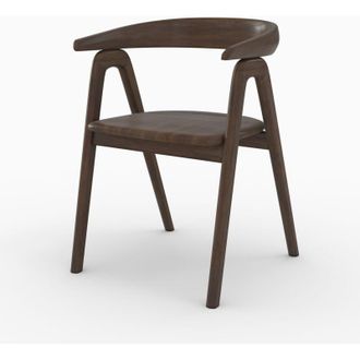 Rendez-Vous D&eacute;co Silla De Madera De Hevea Oscura - Hawa