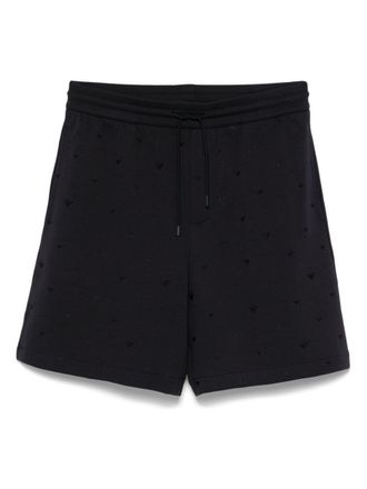 Emporio Armani Allover Logo Cotton Shorts