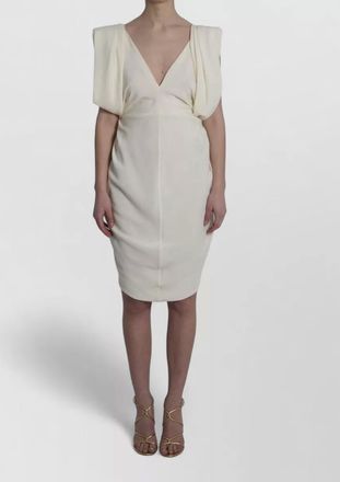 Versace crepe marocaine cocktail dress v neckline