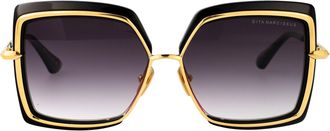 Dita Eyewear Butterfly Sunglasses Dts503 58 01 Blk Gld