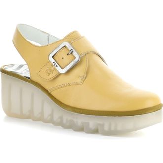 FLY London Bary Platform Wedge Clog in Bumblebee at Nordstrom Rack, Size 10-10.5Us / 41Eu