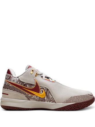 Nike LeBron NXXT Gen AMPD EP printed low-top sneakers - Beige