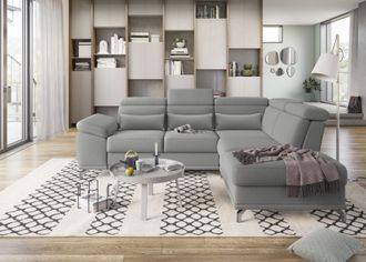 Sit&more Ecksofa »Cabrio L-Form, B: 274 cm, mit Sitztiefen-, Arm- & Kopfteilverstellung« 3 Nierenkissen, Federkern, optional Bettfunktion und Stauraum
