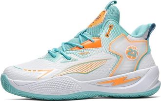 Generic Unisex Basketball Shoes High top Lightweight Fashionable Non Slip Teenage Couple Sports Boots Walking Shoes(White Green,3.5 UK)