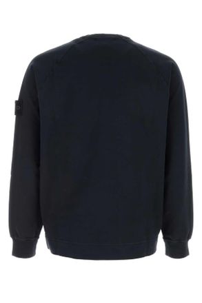 Stone Island Cotton-Elastane Crew Neck Sweatshirt - Navy