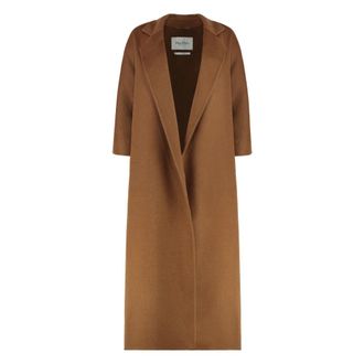 Max Mara Dames, Mantels, Bruin, Maat: M Wol