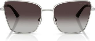 Jimmy Choo London 55mm Gradient Square Sunglasses in Silver /Gradient Gray at Nordstrom