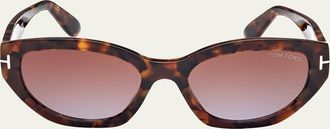 Tom Ford Signature T Acetate Cat-Eye Sunglasses