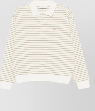 Dunst striped cotton polo shirt