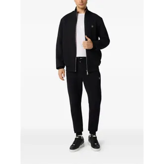 Philipp Plein Logo-Patch Cotton Track Pants - Black