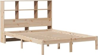 vidaXL Cama con estantería sin colchón madera maciza de pino 160x200cm Vidaxl
