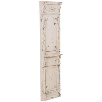 Wanderlust Deco Panel De Madera Envejecido Blanco 50x12x185 Cm