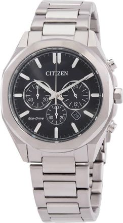Citizen Eco-Drive Chronograph Black Dial Mens Watch CA4590-81E