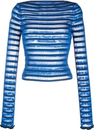 Proenza Schouler Gestreept Casual Trui Multikleurig - Dames - Ronde hals truien - Blauw - XS - Truien & Vesten