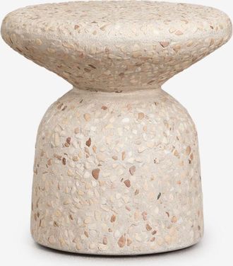 Sklum Mesita De Noche Redonda &Oslash;40 Cm En Cemento Zanira Sklum